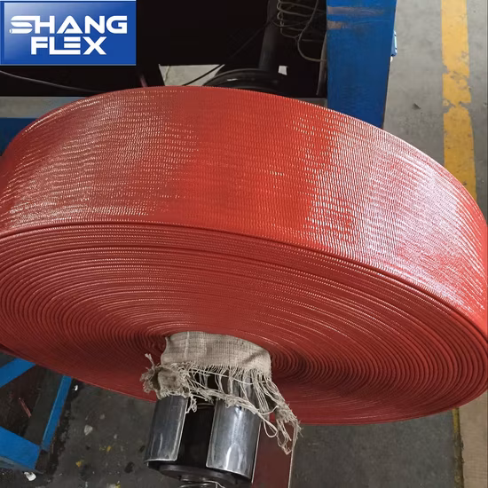 Red Heavy Duty PVC Layflat Water Discharge Hose Wp8bar/120psi 10bar/150psi